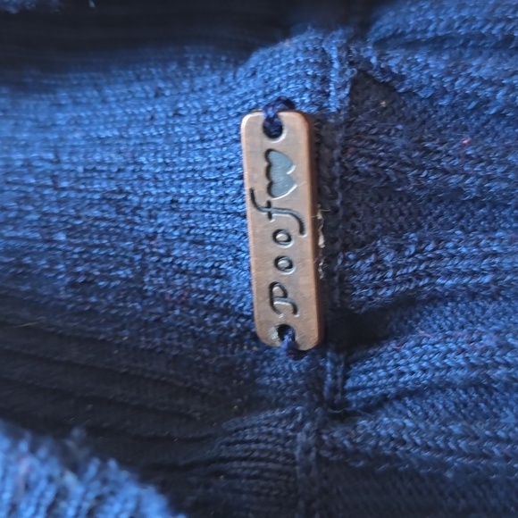 Poof, Ribbed Knit Bodycon Tunic Top, EUC, Navy & Olive, Women's S - Picture 3 of 11